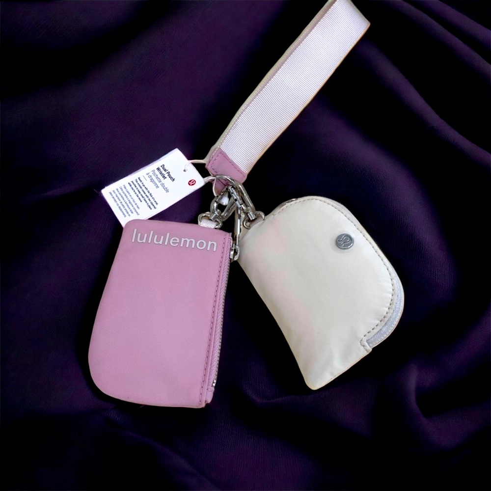 SOLD OUT EVERYWHERE! Lululemon Dual Pouch Wristlet/Pink peony/NWT